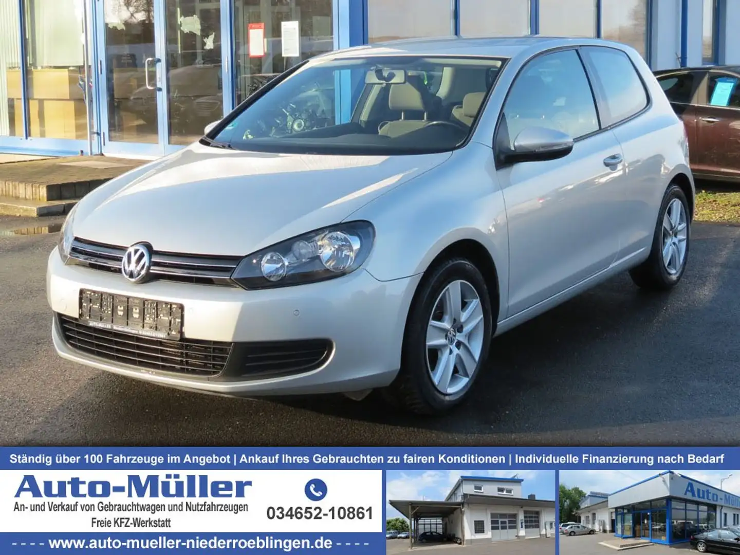 Volkswagen Golf Comfortline Klimaautomatik PDC AHK Silber - 1