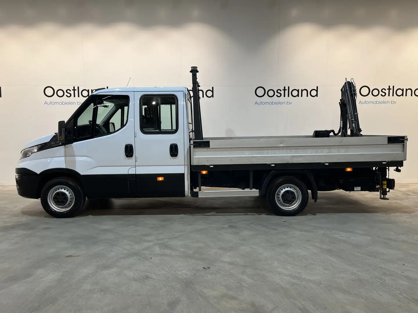 Iveco Daily 35S18D 3.0 375 Automaat Open Laadbak / Hiab Kraan Wit - 2