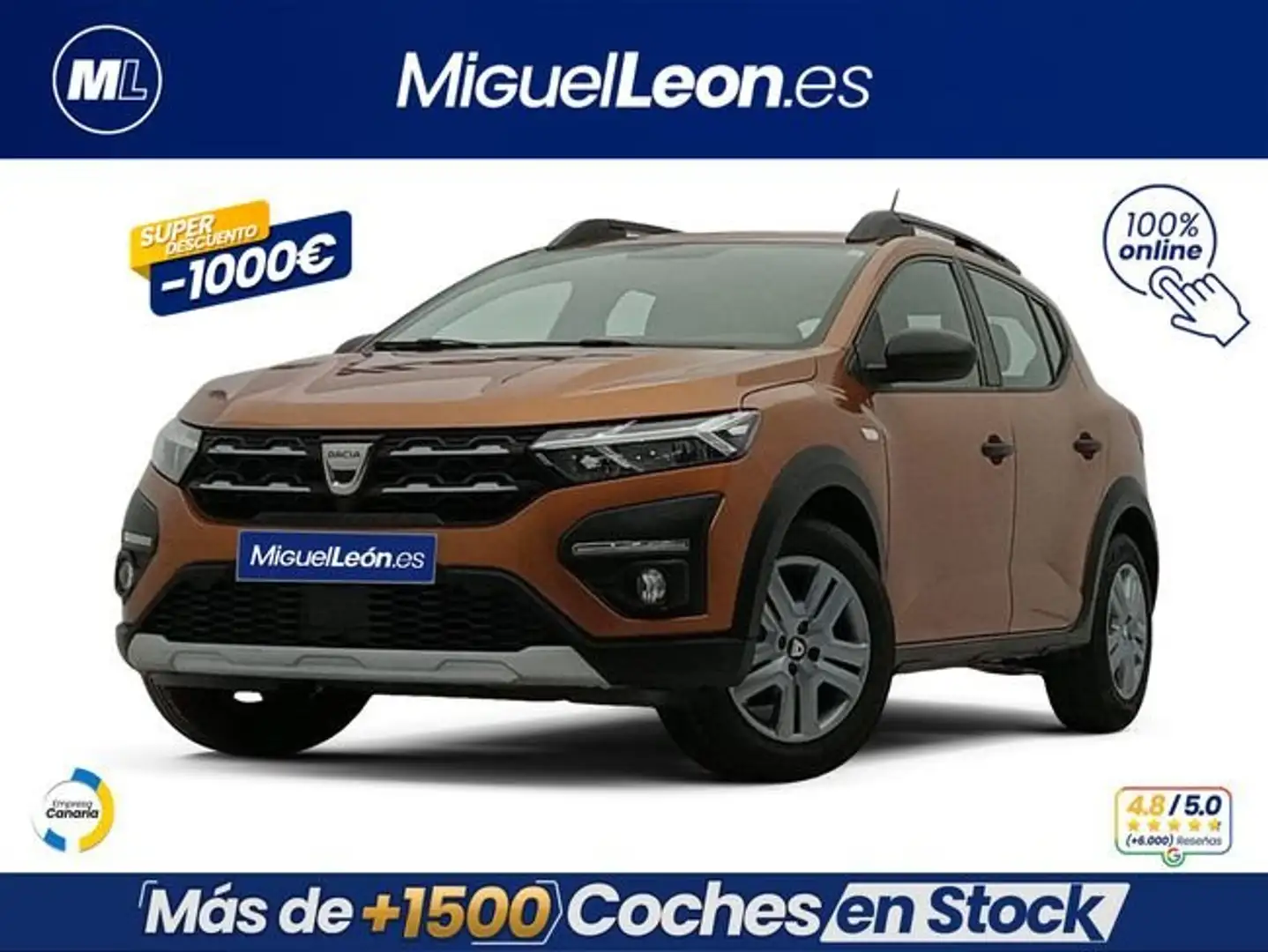 Dacia Sandero Stepway TCe Essential 67kW Naranja - 1