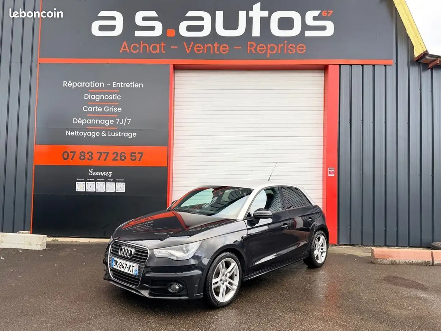 Audi A1 1.6 TDI 105 CV S-LINE LED XÉNON GPS- SIÈGE CHAUFFANT Noir - 1