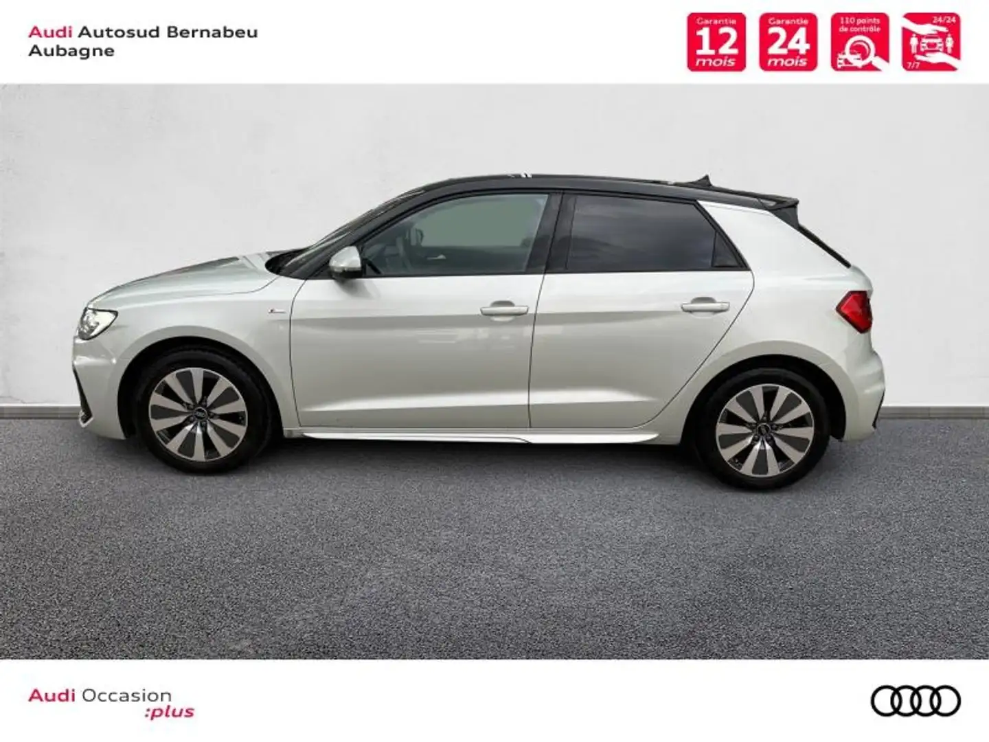 Audi A1 25 TFSI 95ch S line S tronic 7 Argent - 2