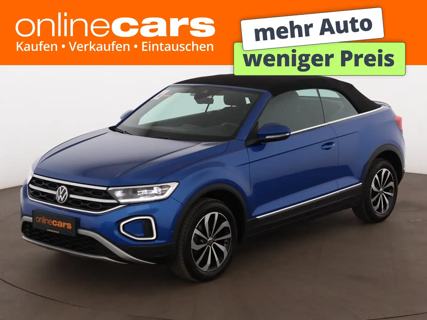Volkswagen T-Roc Cabriolet 1.0 TSI Style LED RADAR NAVI PDC Blau - 1