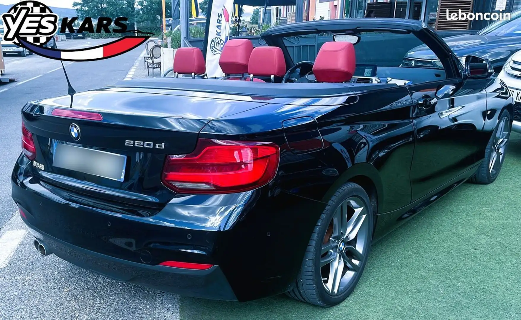 BMW 220 Cabriolet 220dA 190ch M Sport-entretien complet dans le réseau Noir - 2