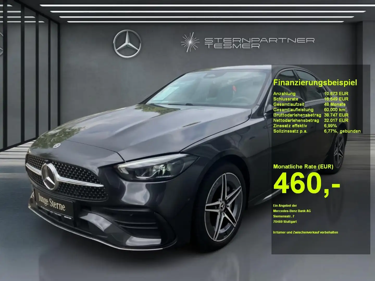 Mercedes-Benz C 220 d AMG, LED, KAMERA, DISTR., AMBIENTE, AHK Grau - 1