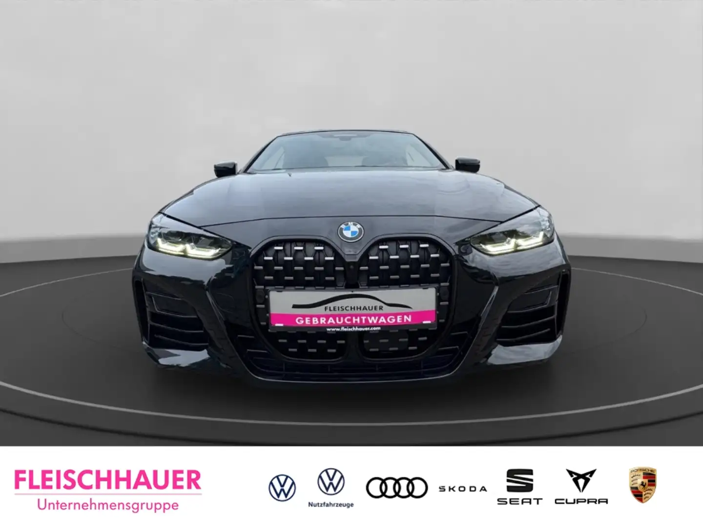 BMW 440 Cabrio LED+NAVI+LEDER+SHZ+RFK+ACC+DC+DAB+ Schwarz - 2