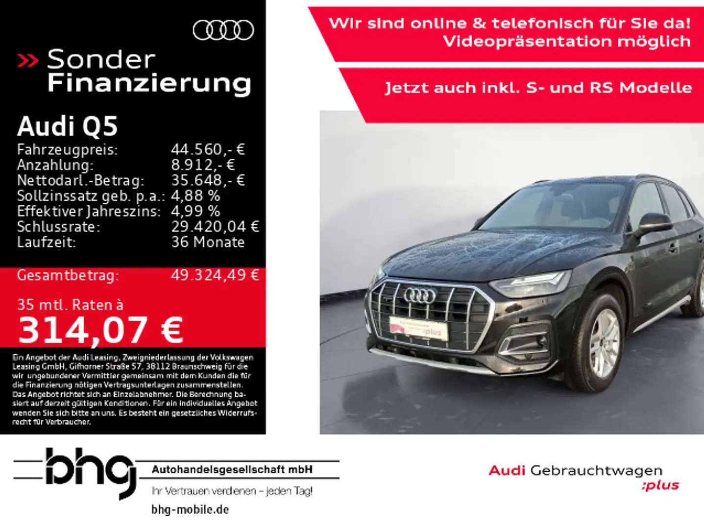 Audi Q5 40 TDI quattro S-tronic advanced S-Line Busin Schwarz - 1