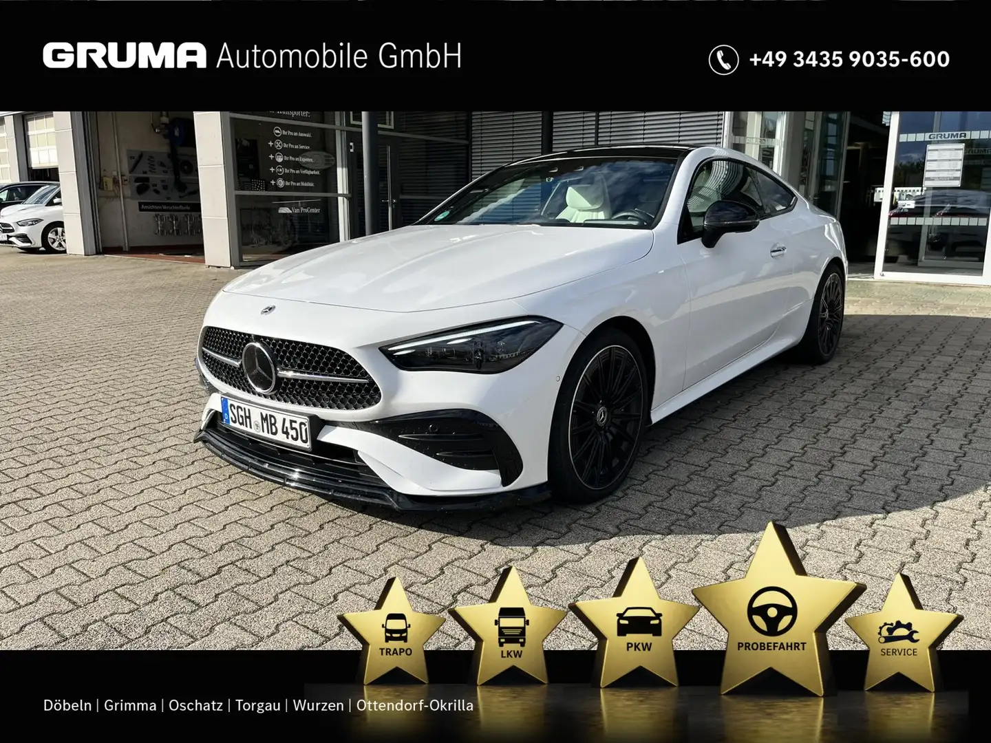 Mercedes-Benz CLE 450 CLE 450 4M Coupé AMG+PremiumPlus+Burm+360+Nappa Blanc - 1