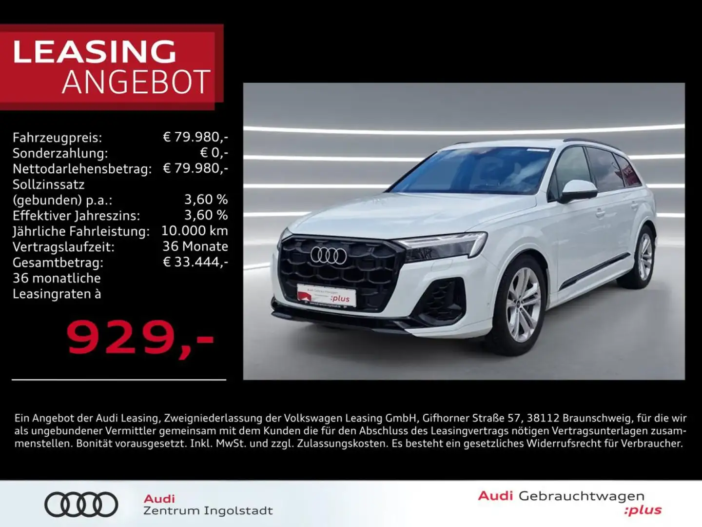 Audi Q7 55 TFSI e qu 2x S line MATRIX Pano Allradlenk. Weiß - 1