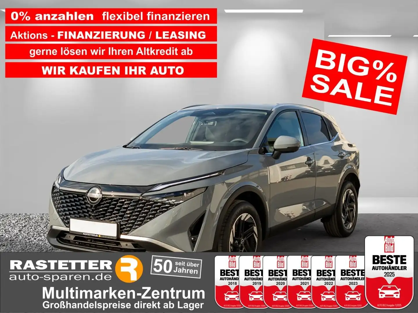 Nissan Qashqai DIG-T Xtronic n-connecta facelift+Navi+ProPilot+AC Grijs - 1