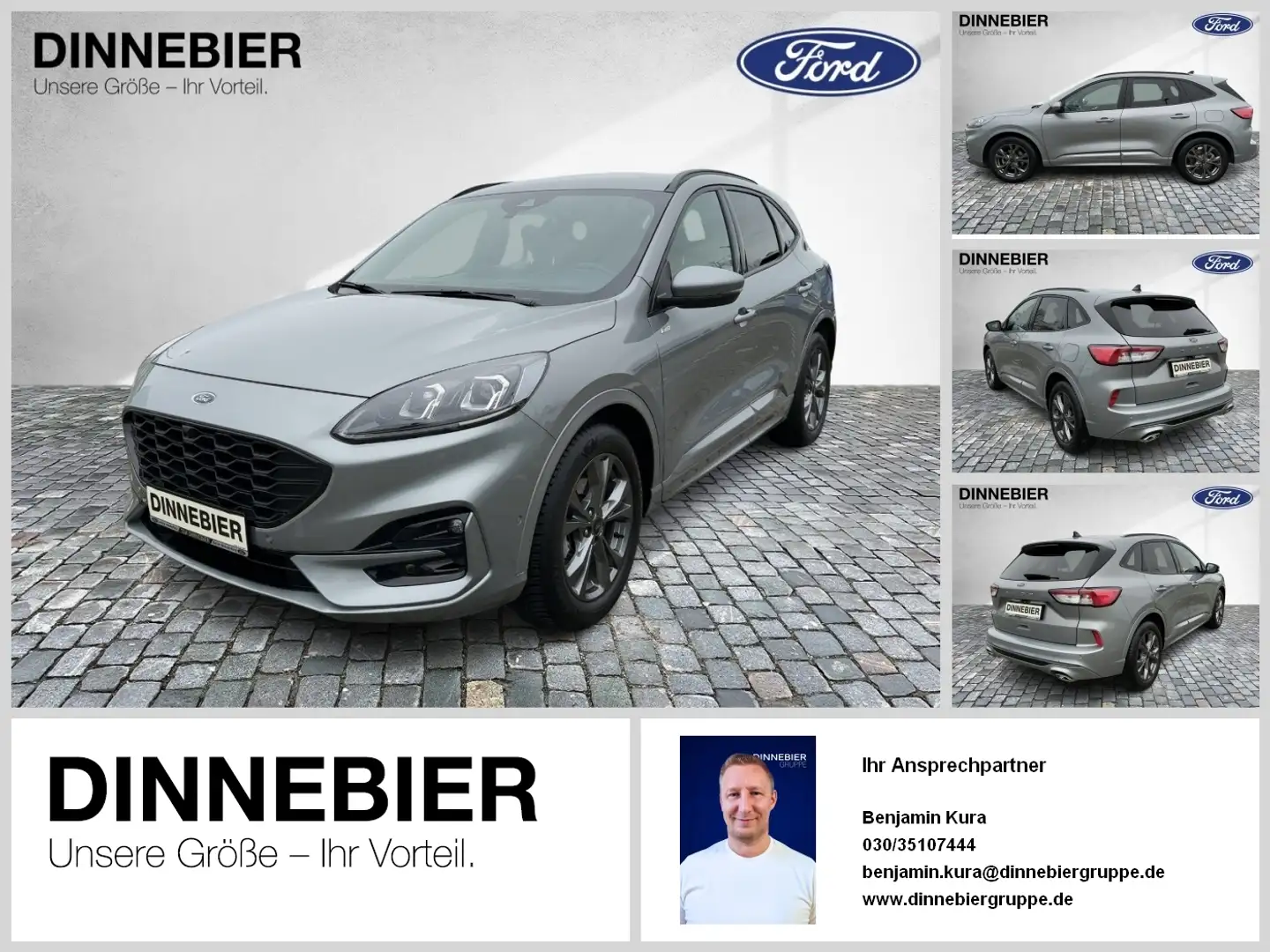 Ford Kuga ST-Line X LED+AHK+Glasdach+Kamera+SHZ Silber - 1