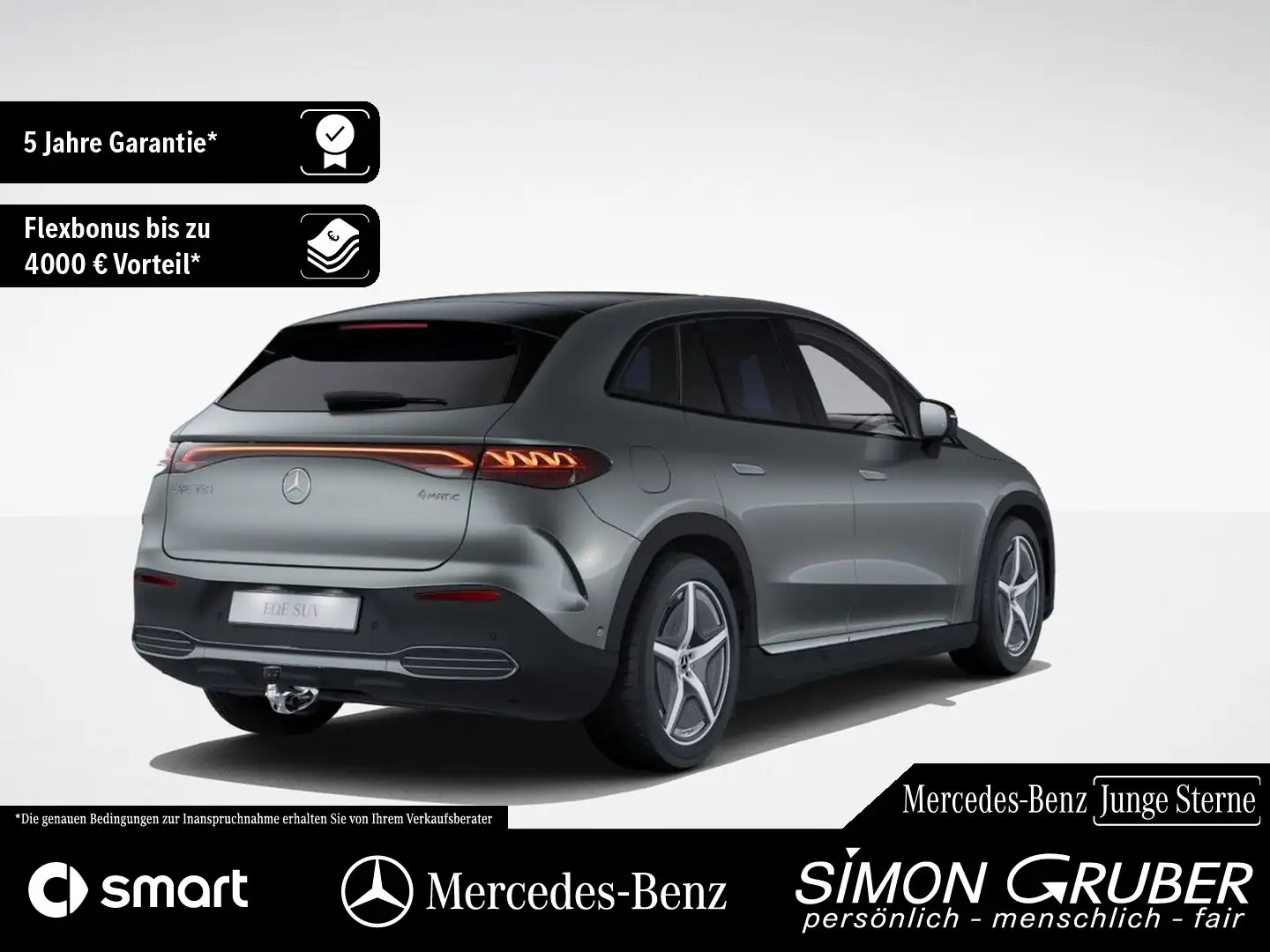 Mercedes-Benz EQE 350 4M SUV AMG Pano Airmatic Leder AHK Grau - 2