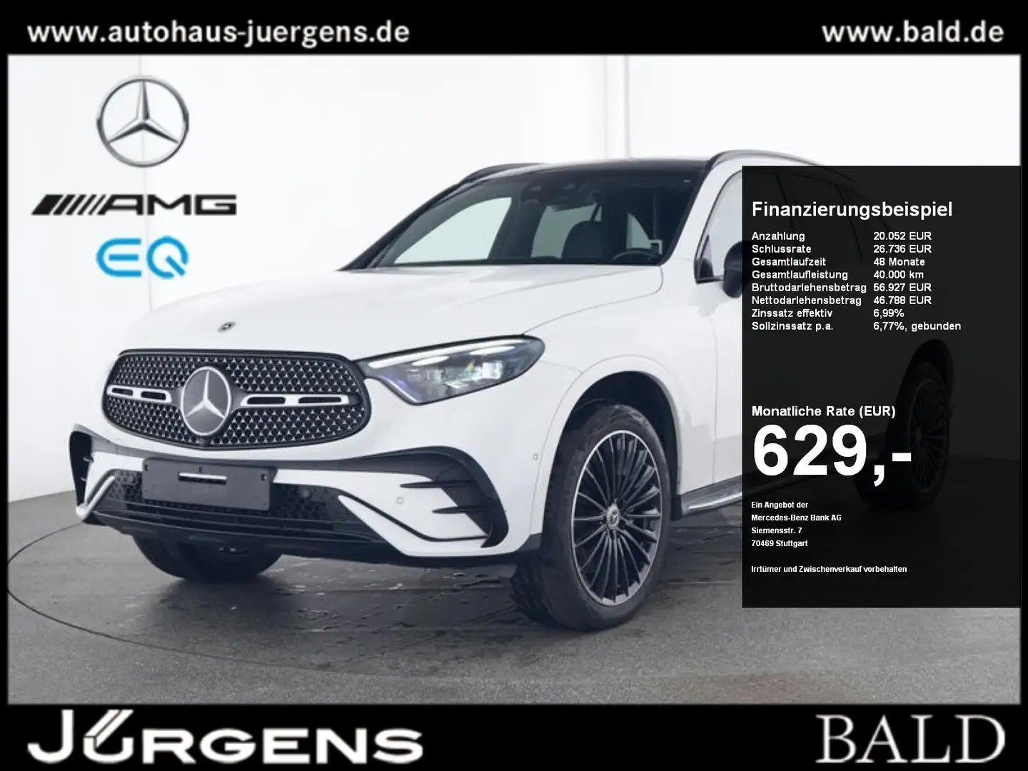 Mercedes-Benz GLC 400 e 4M AMG-Sport/Pano/AHK/Distr/Sitzklima Blanc - 1