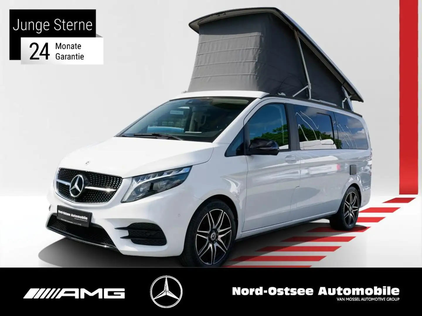 Mercedes-Benz V 300 MARCO POLO EDITION AMG DISTR AHK SHZ 360° Blanc - 1
