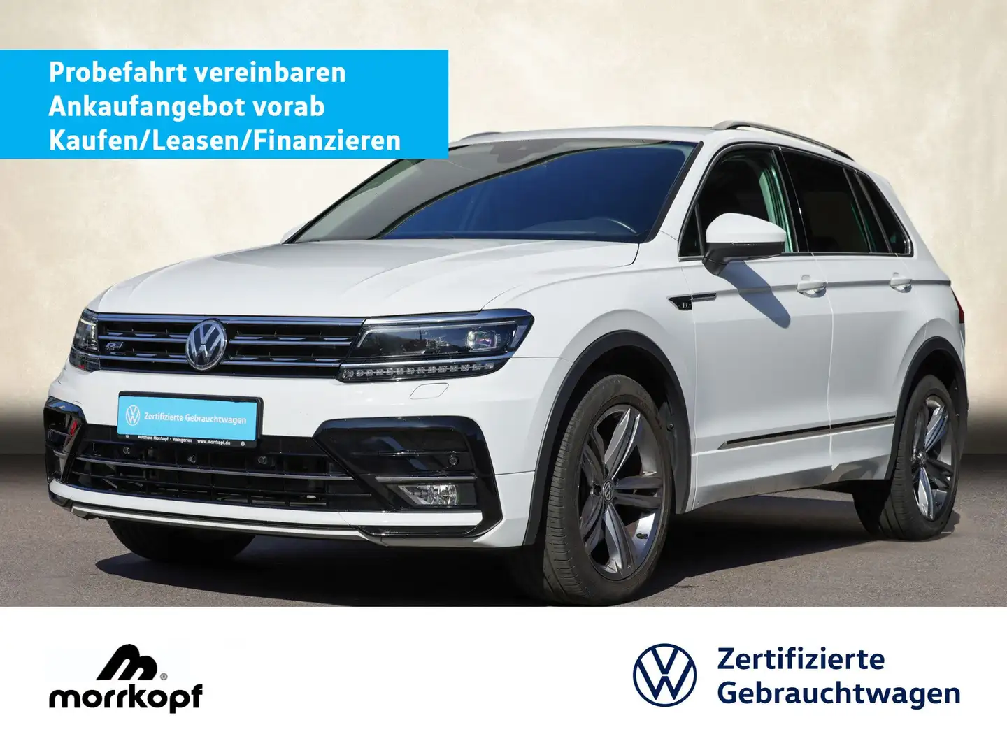 Volkswagen Tiguan 2.0TSI DSG R-LINE +LED+AHK+ Bluetooth Navi Blanc - 1