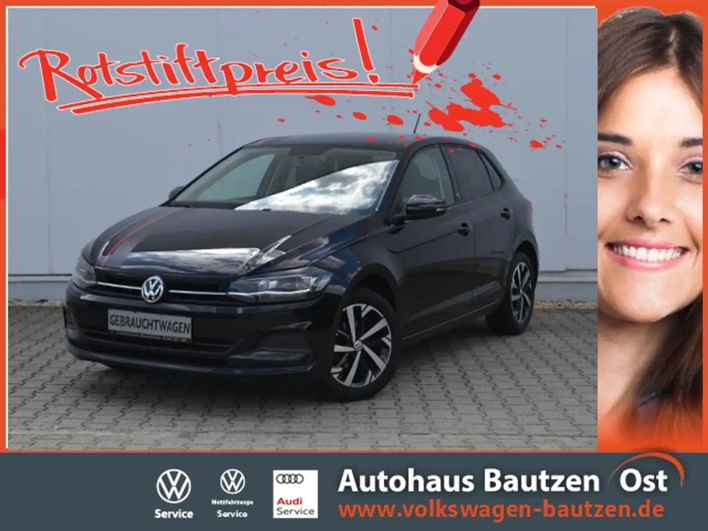 Volkswagen Polo 1.0 TSI 95 PS Beats AHK/LED/NAVI/BEATS-SOUND/16-Z Schwarz - 1