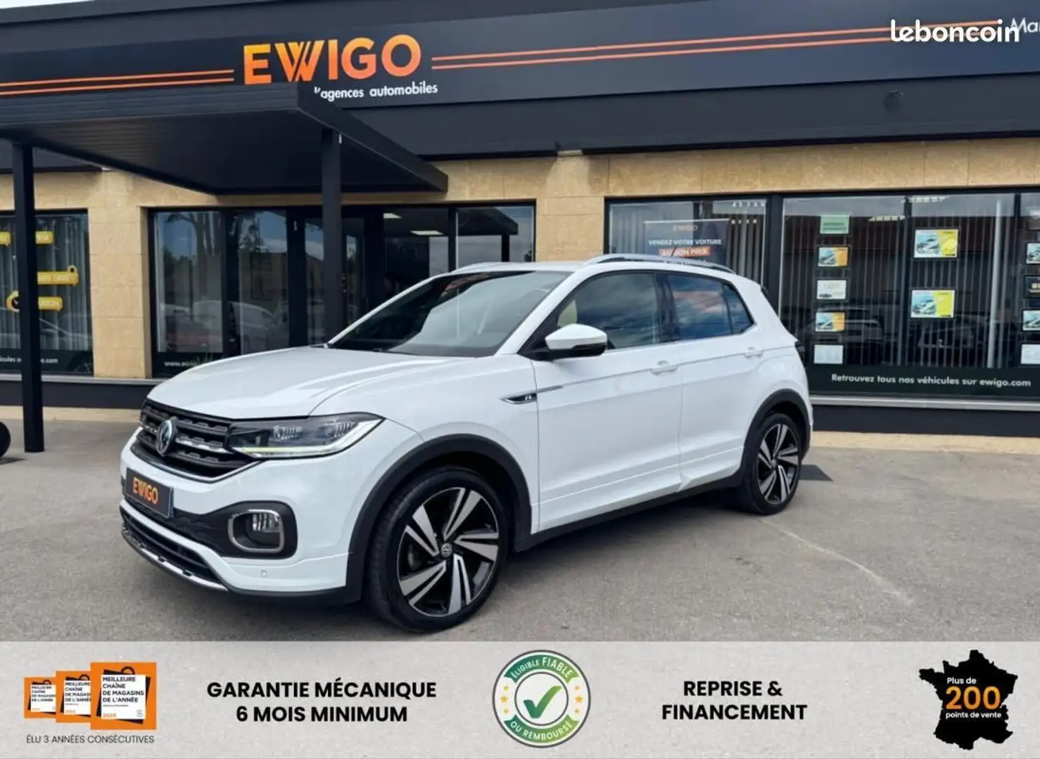 Volkswagen T-Cross 1.0 TSI 115CH R-LINE DSG7 BVA Blanc - 1
