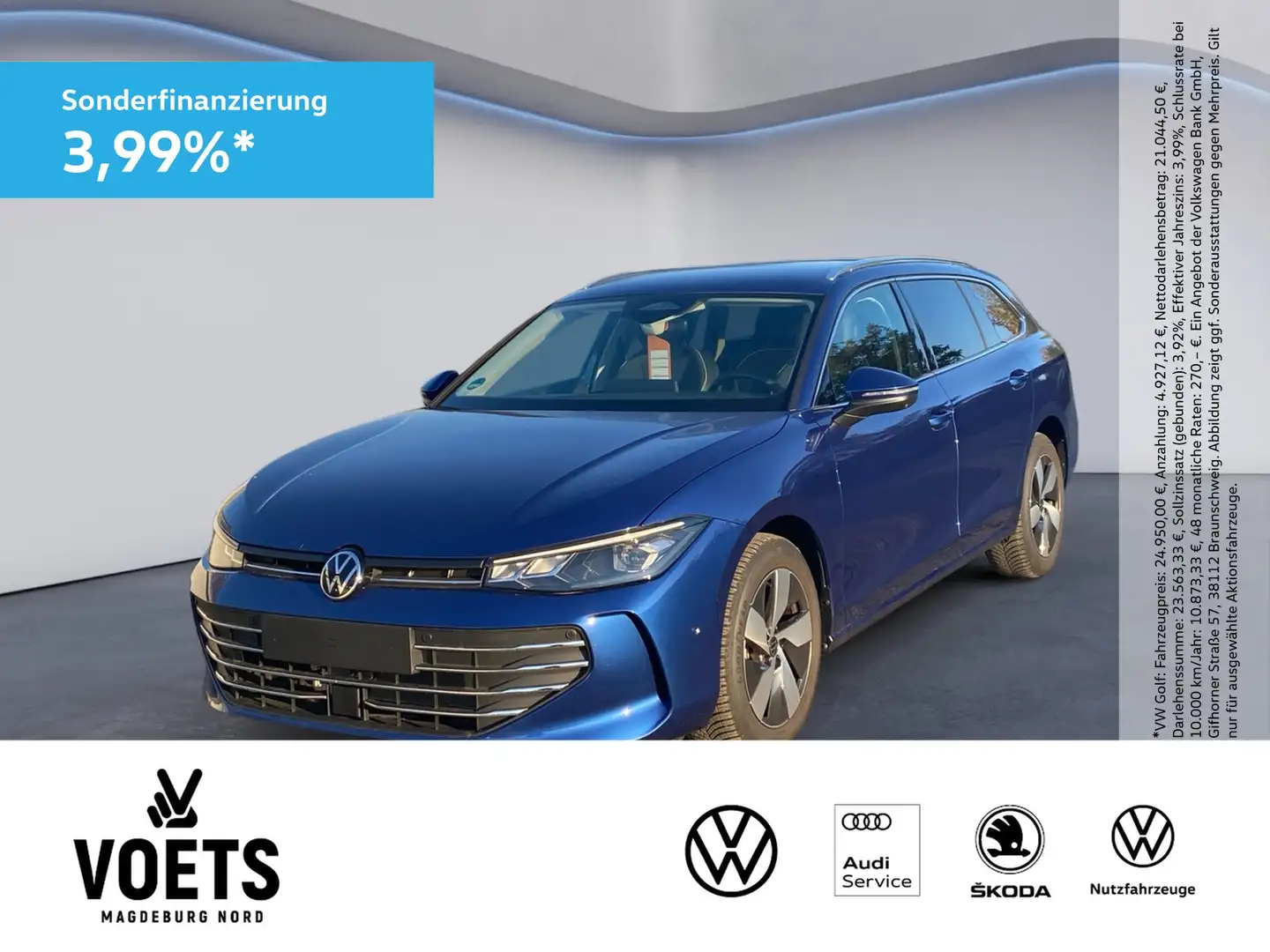 Volkswagen Passat Variant 1.5eTSI Business LED+NAVI+HUD+ Blau - 1