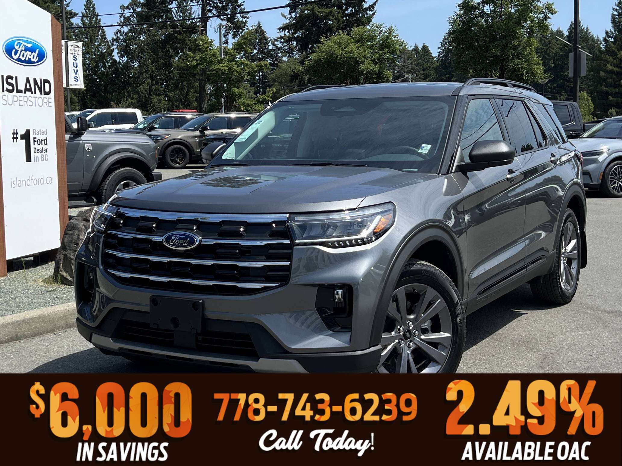Gray 2026 Ford Explorer SUV / Crossover All-Wheel Drive Automatic
