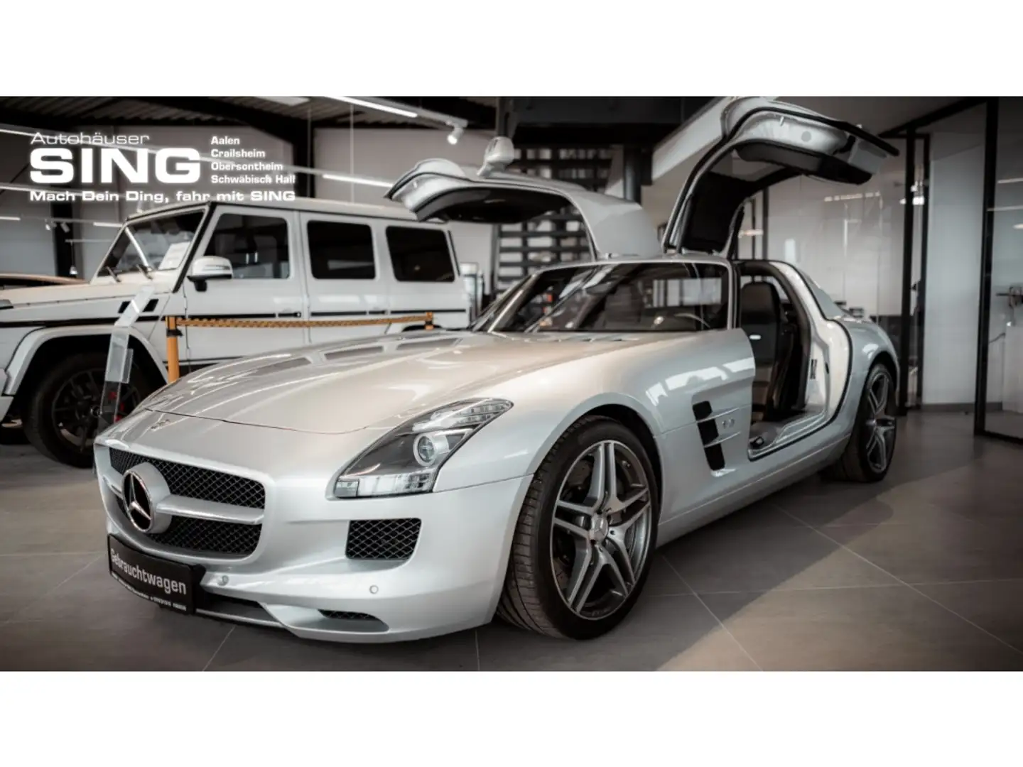 Mercedes-Benz SLS AMG 6.3l V8 571PS Coupe *Flügeltüren* Ezüst - 1