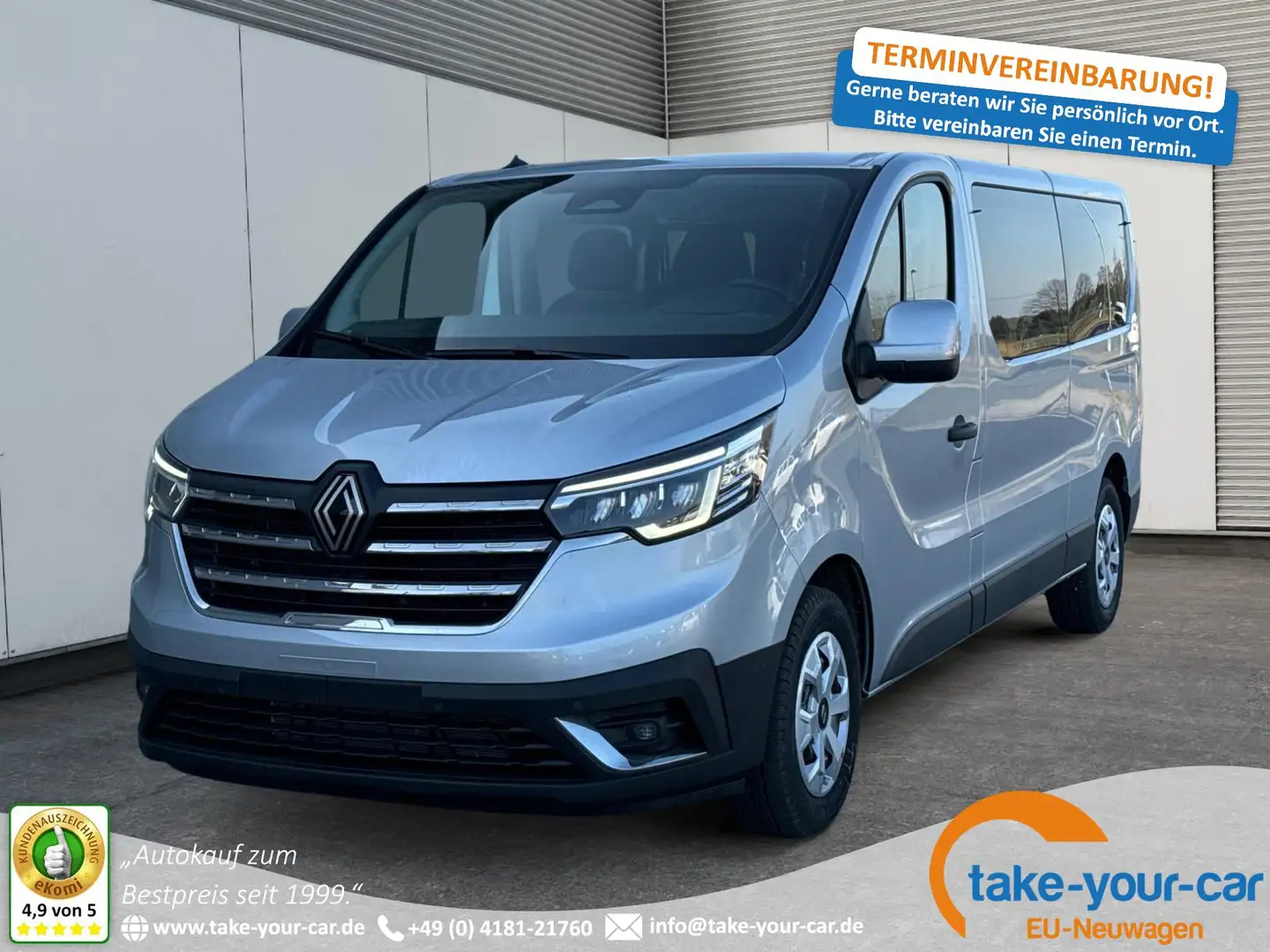 Renault Trafic L2H1 Equilibre  9 SITZE+AHK+KAMERA+PDC+L... Grau - 1