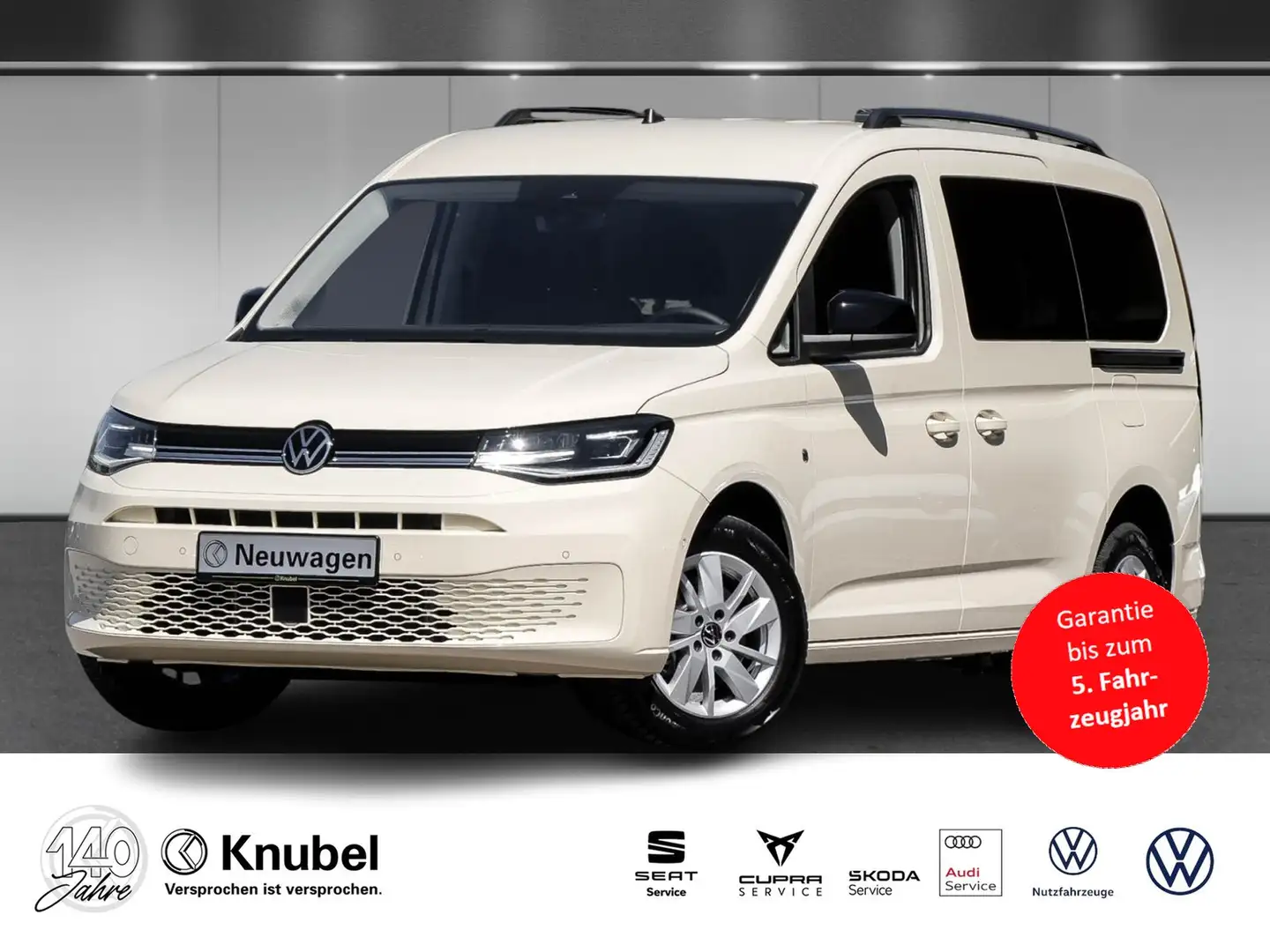 Volkswagen Caddy Maxi Life 2.0 TDI DSG TAXI LED Navi ACC RKamera Beige - 1