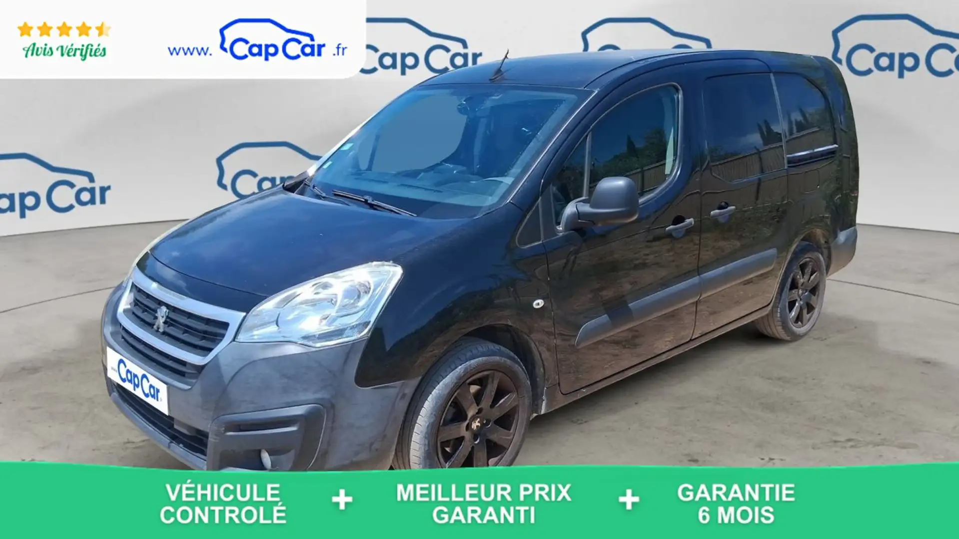 Peugeot Partner L2 1.6 BlueHDi 100 Grip Noir - 1
