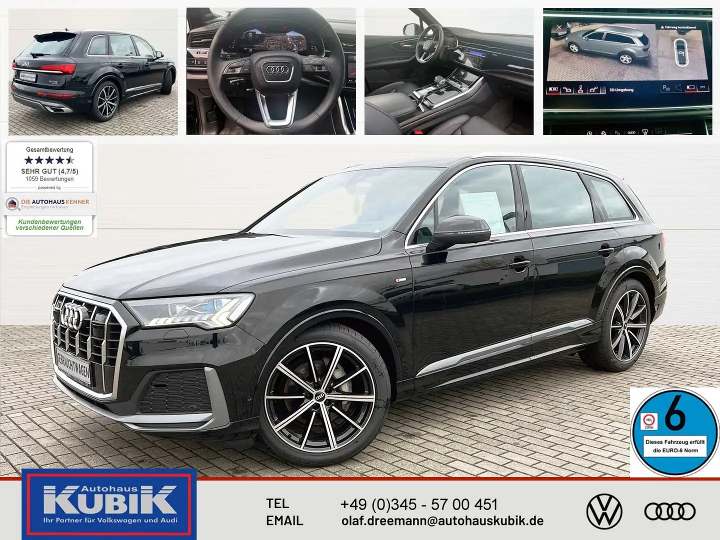 Audi Q7 50 TDI quattro tiptronic S line+B/O Advanced+Laser Schwarz - 1
