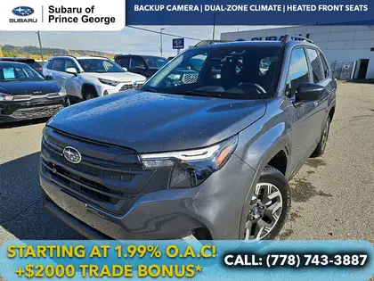 Gray 2026 Subaru Forester Convenience Crossover AWD SUV / Crossover Continuously Variable Transmission