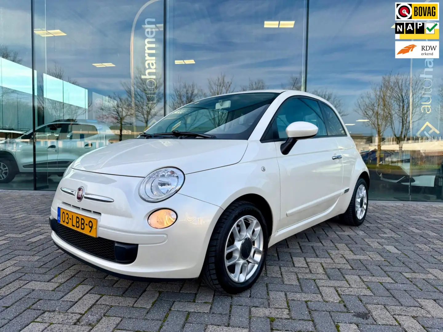 Fiat 500 1.2i Sport, 1e eigenaar, NAP, wit parelmoer - 1