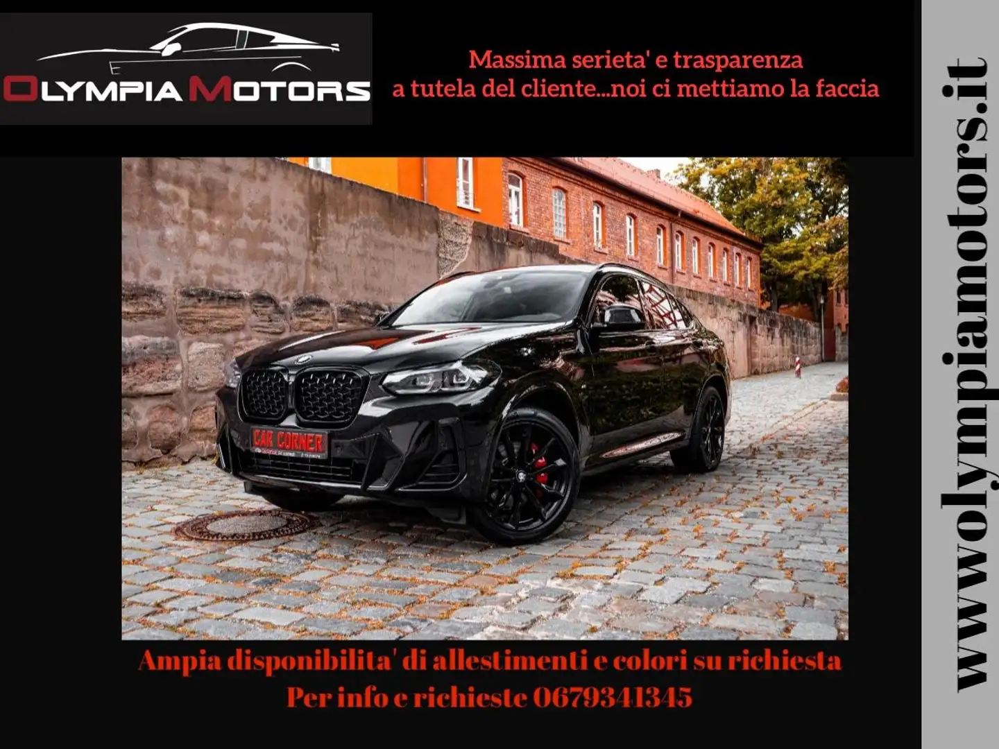 BMW X4 20D M SPORT LASER 20 KAMERA BLACK PACK TETTO Nero - 1