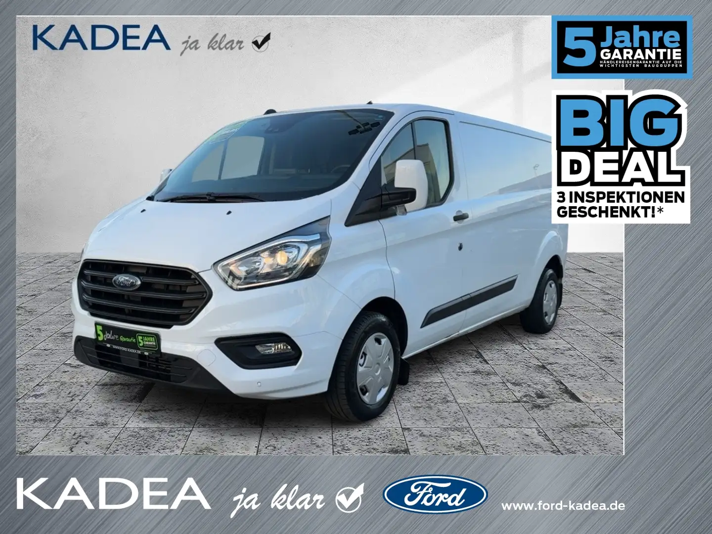 Ford Transit Custom Kasten 2.0 TDCi L2 Trend KAM+SHZ Blanc - 1