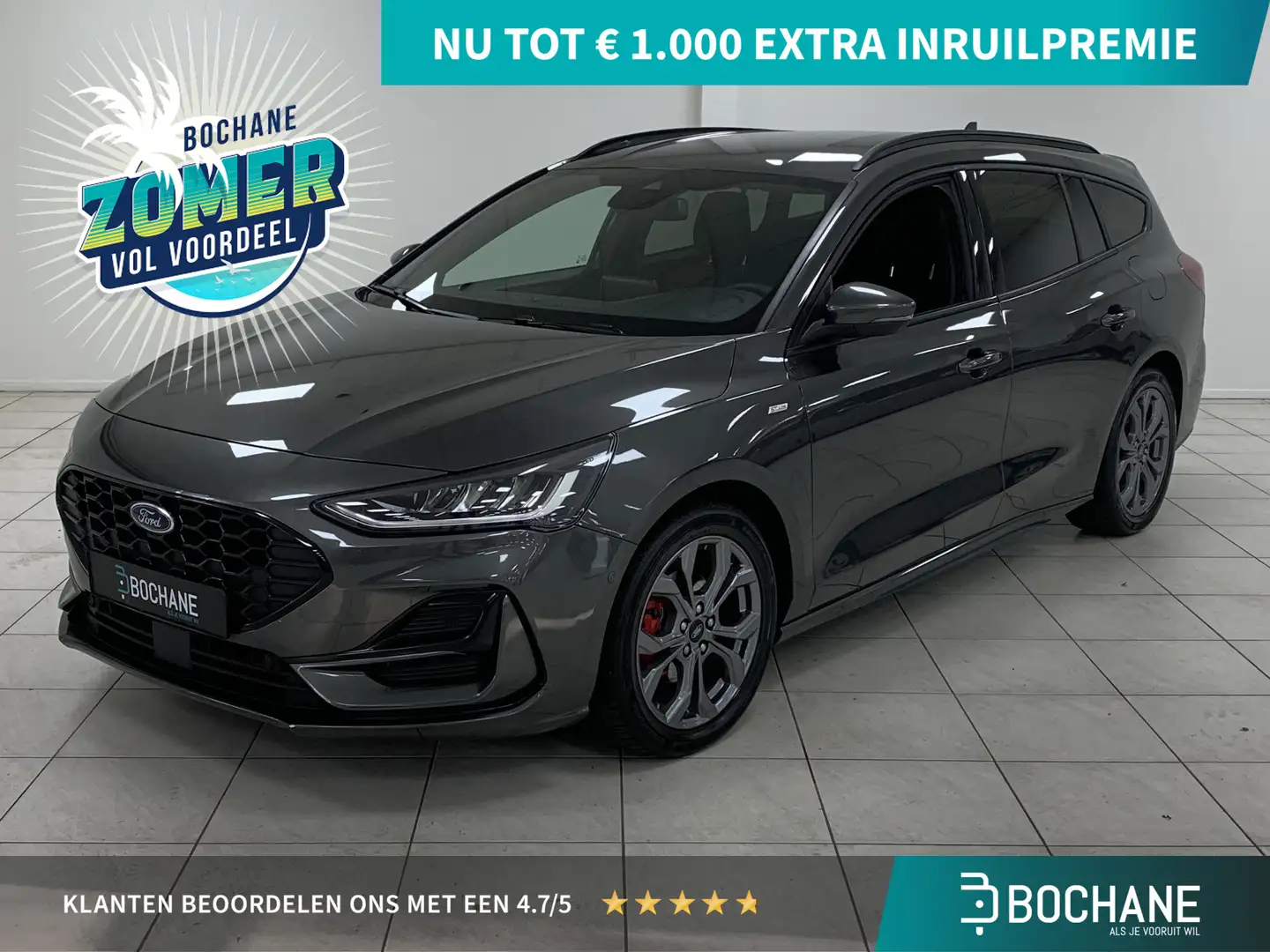 Ford Focus Wagon 1.0 EcoBoost Hybrid 125 ST Line | Achteruitr Gris - 1
