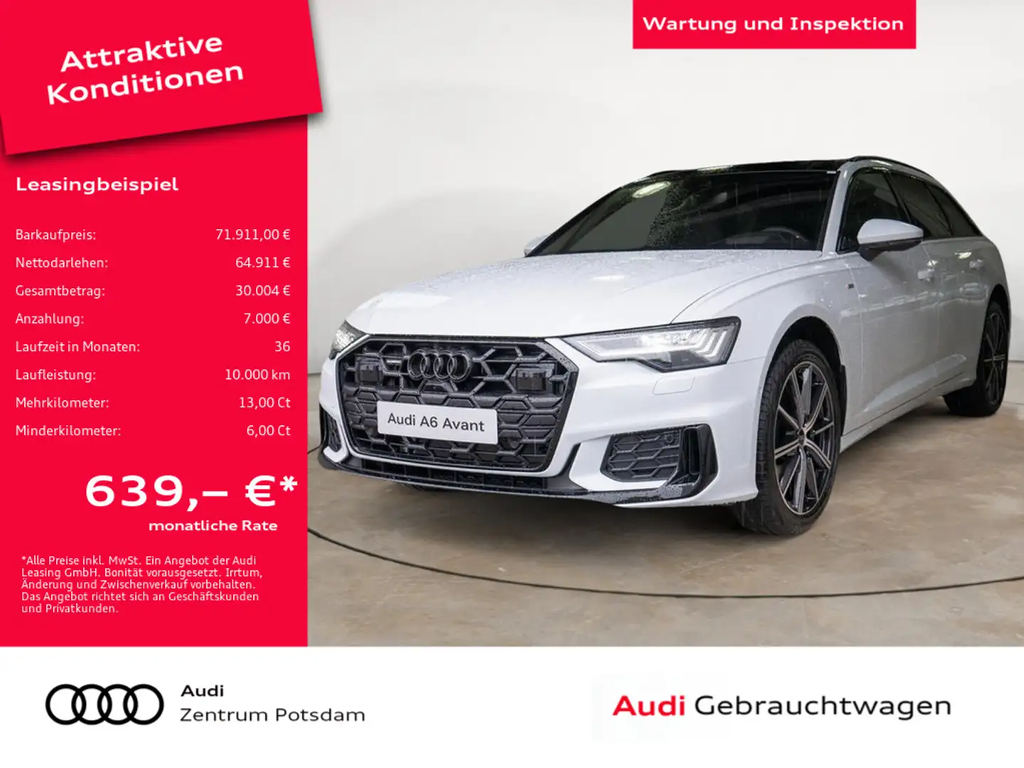Audi A6 Avant S line 50 TDI quattro B&O MATRIX-LED Weiß - 1