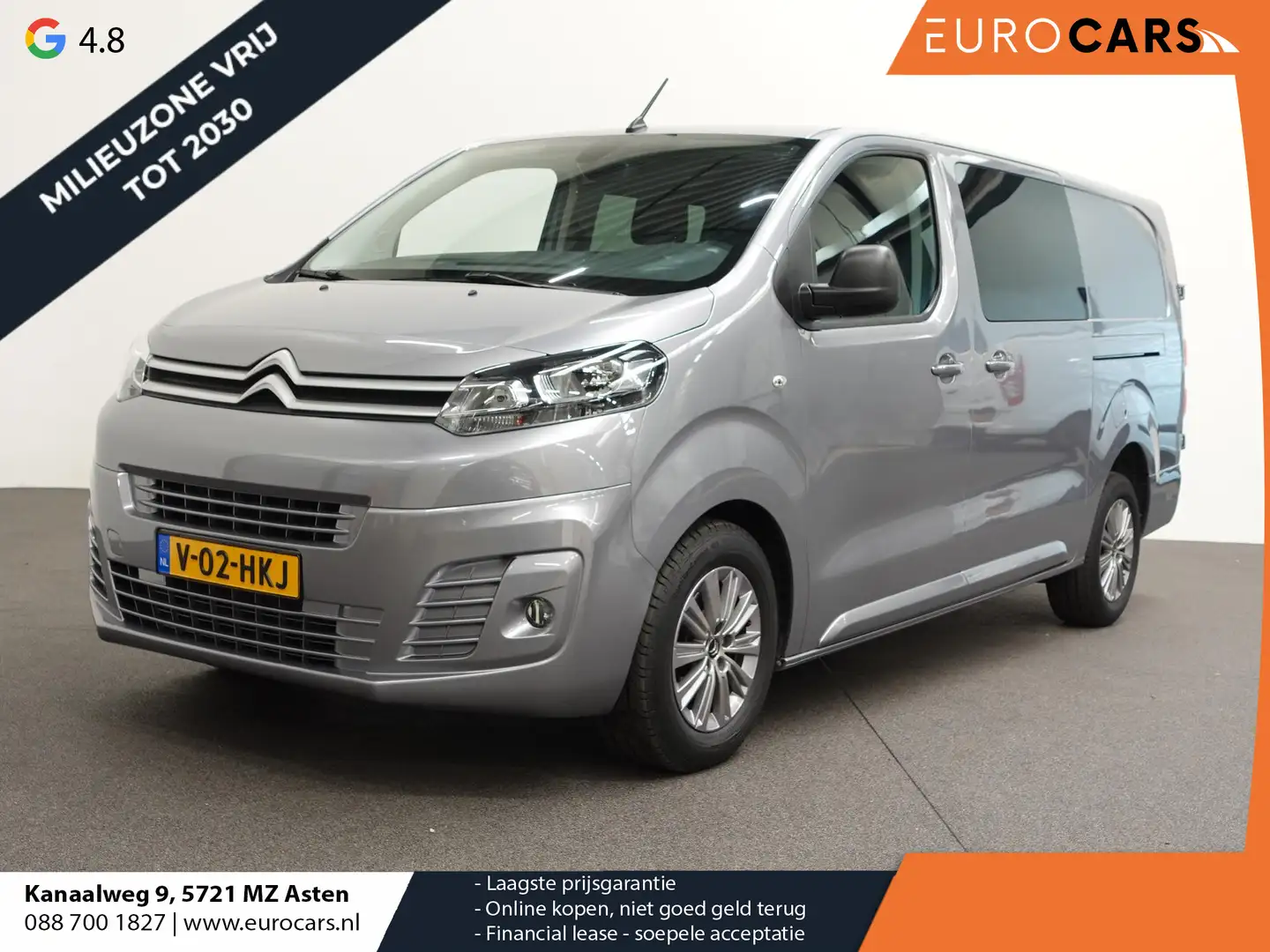 Citroen Jumpy 145PK Automaat L3 Dubbele cabine 2x Schuifdeur 5-z Grijs - 1