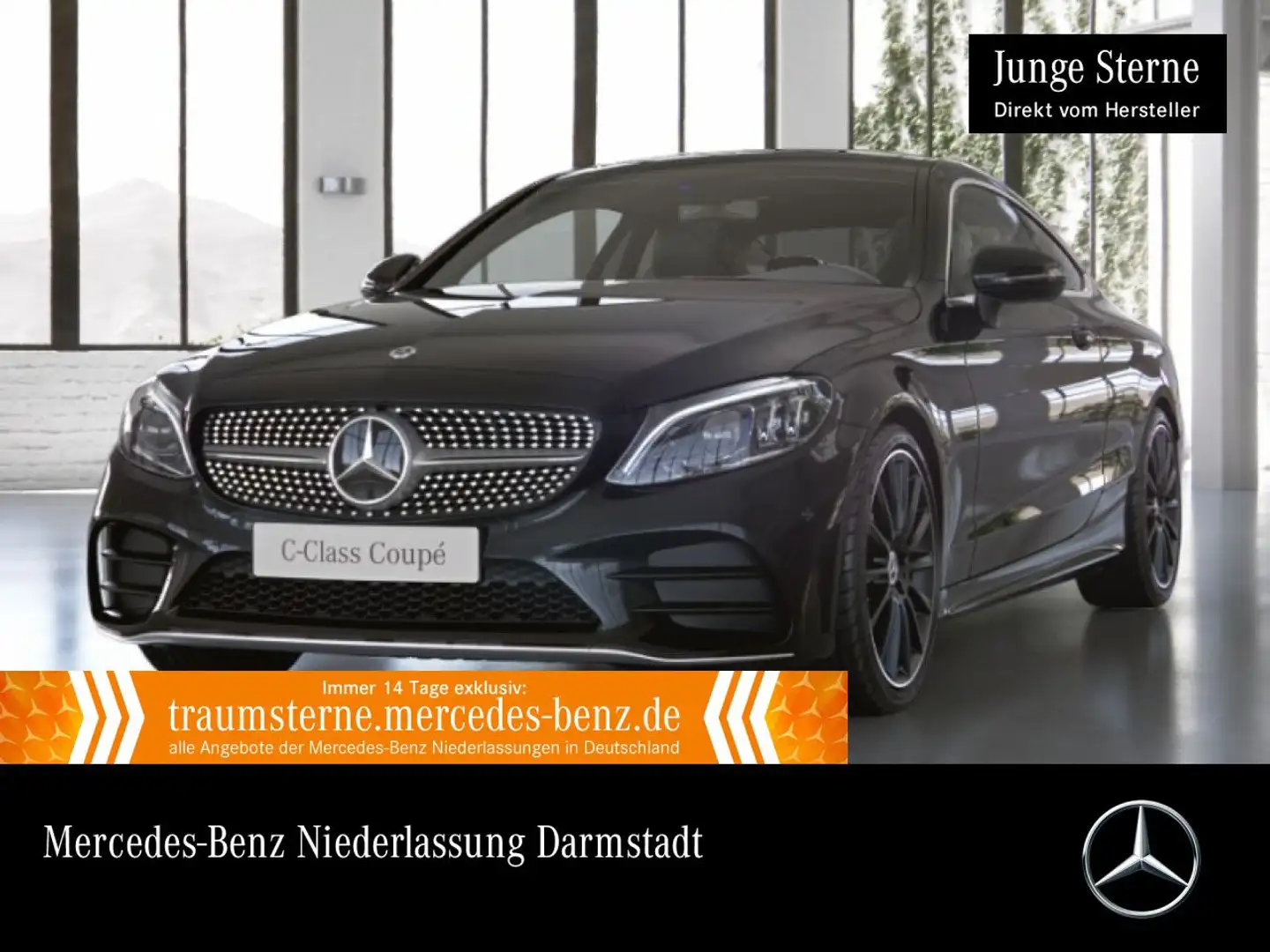 Mercedes-Benz C 220 d Coupé AMG+PANO+MULTIBEAM+KAMERA+19"+SPUR Schwarz - 1