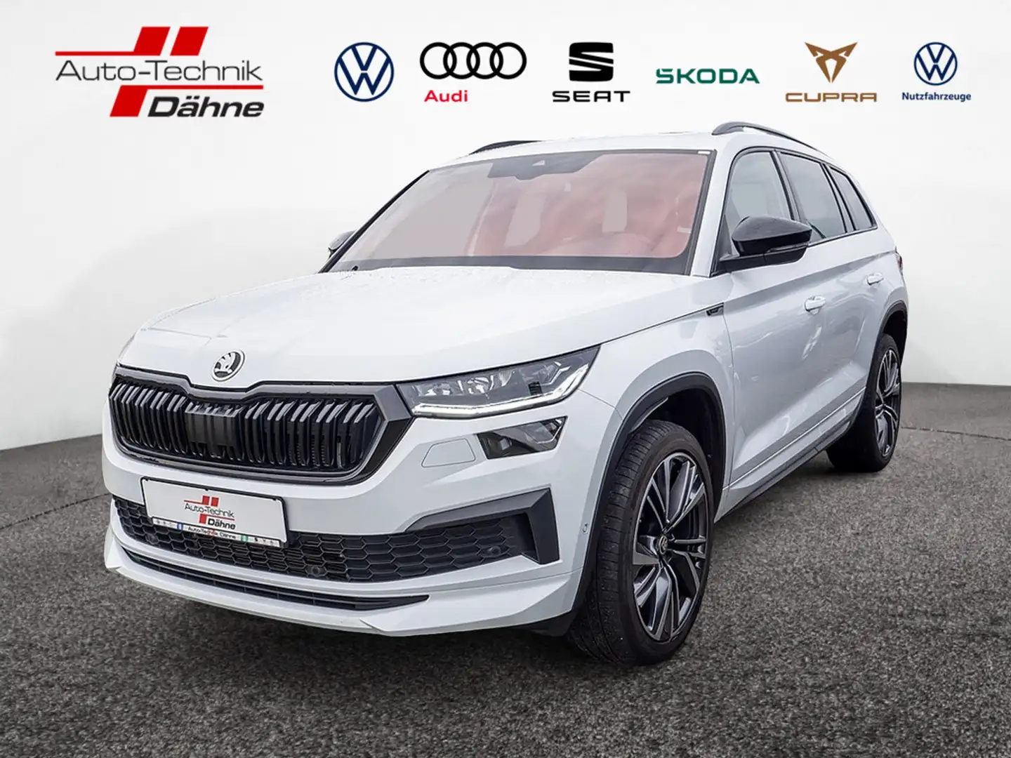 Skoda Kodiaq 2.0 TDI Sportline 4x4 SHZ AHK ACC PANO Weiß - 1