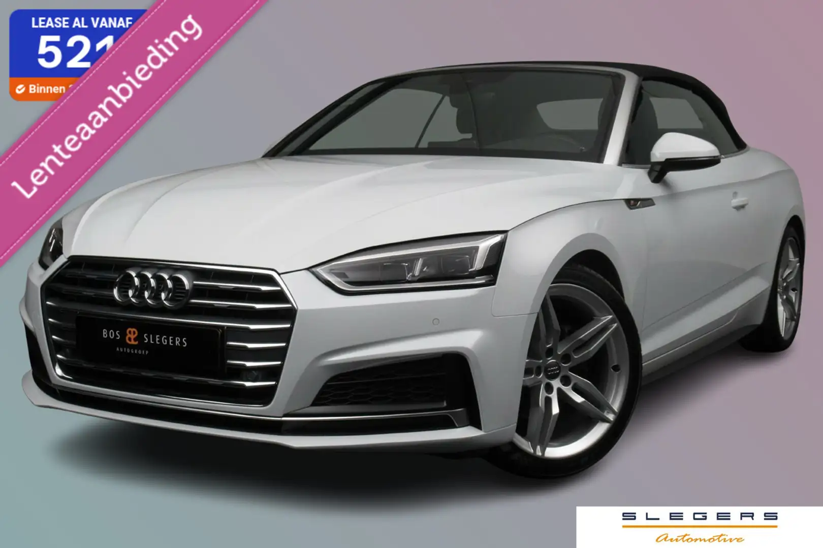 Audi A5 Cabriolet - 2.0 TFSI 190pk S-tronic S-Line Edition Blanco - 1