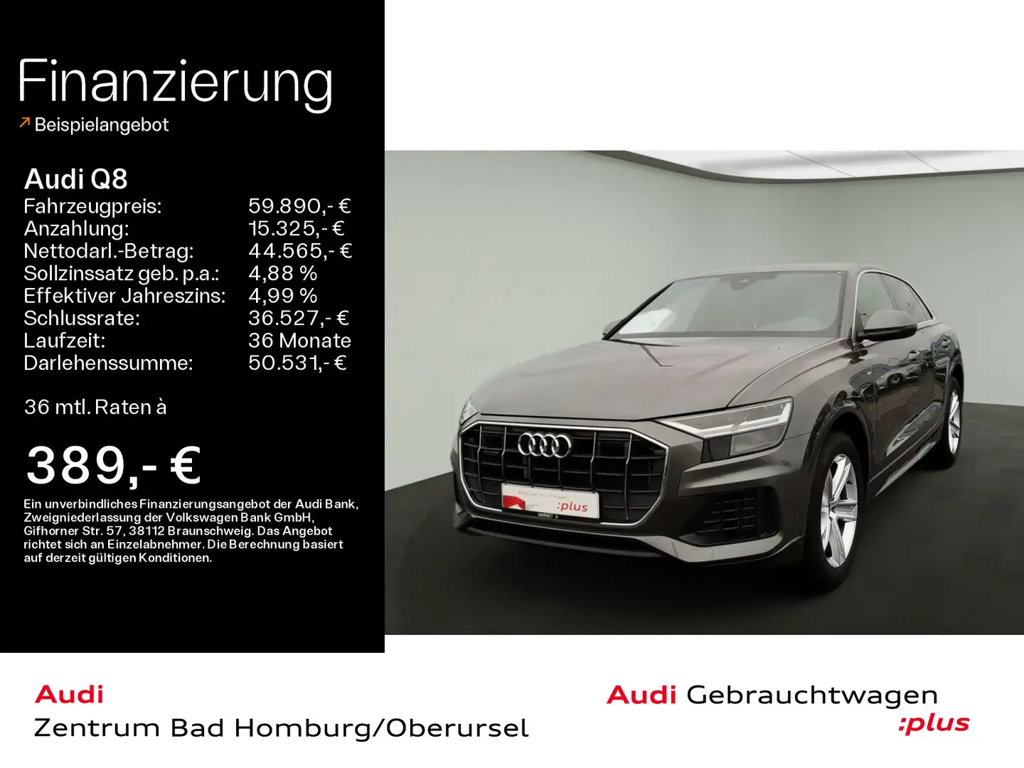 Audi Q8 55 TFSI e quattro S line*Navi*LED*PDC*Virtual Grau - 1