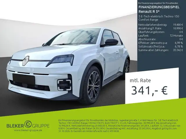 Renault R 5 5 E-Tech elektrisch Techno 150 Comfort Range
