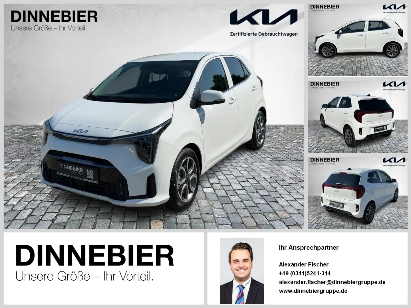 Kia Picanto 1.2 Spirit LED+Kamera+Navigation+SHZ Blanc - 1