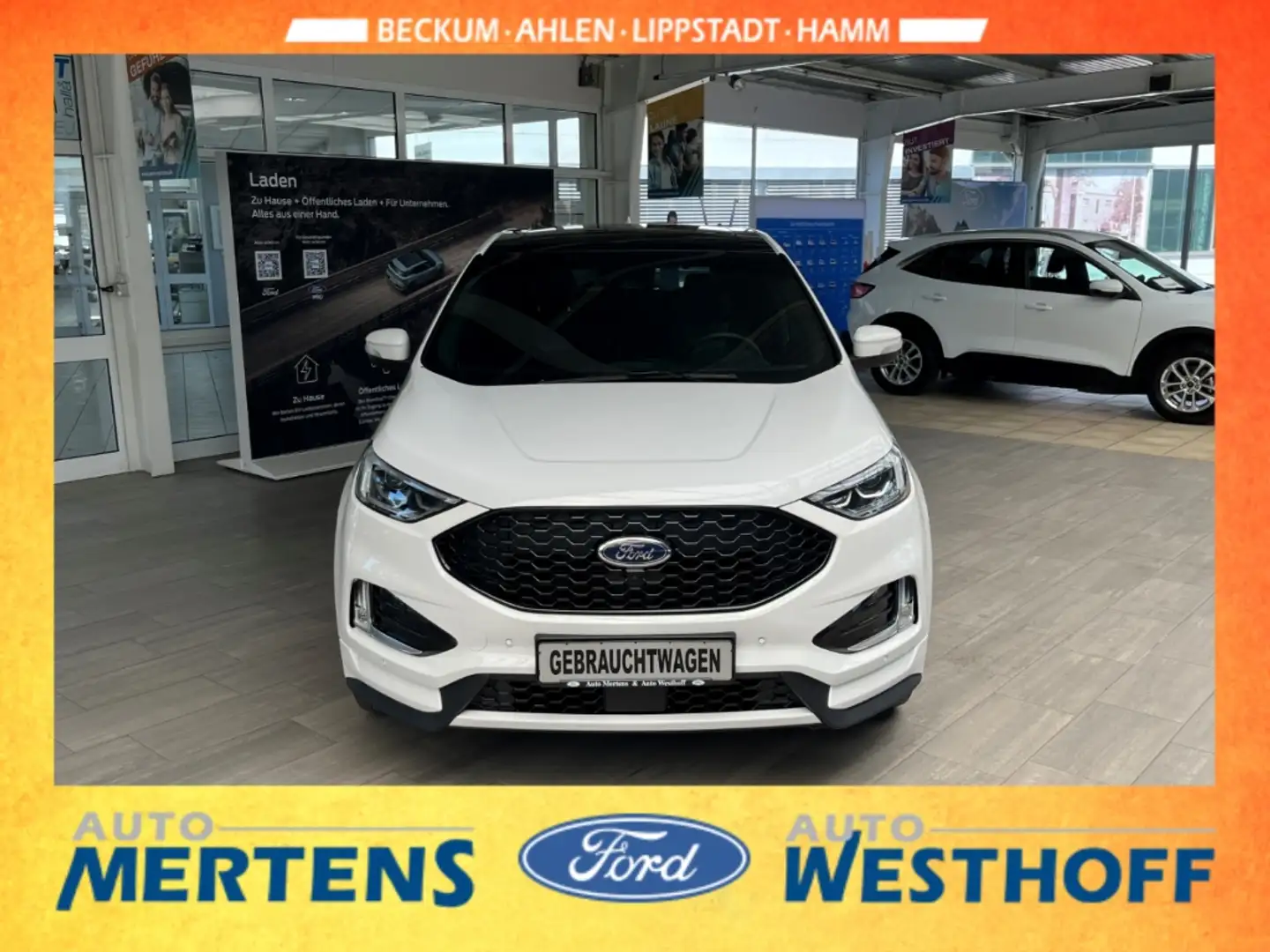 Ford Edge ST-Line 2.0 Matrix-LED + AHK + Panorama Blanc - 2