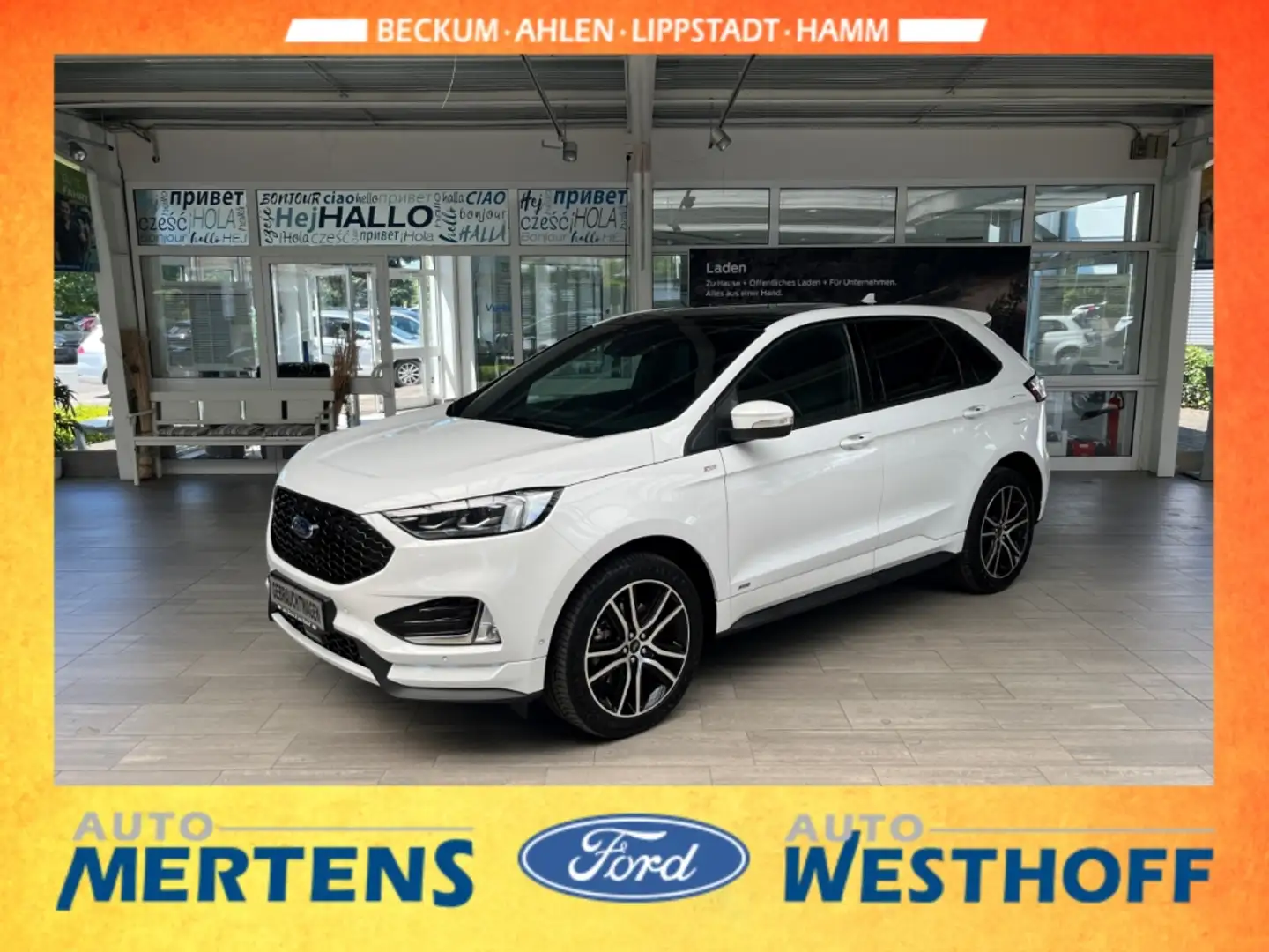 Ford Edge ST-Line 2.0 Matrix-LED + AHK + Panorama Blanc - 1