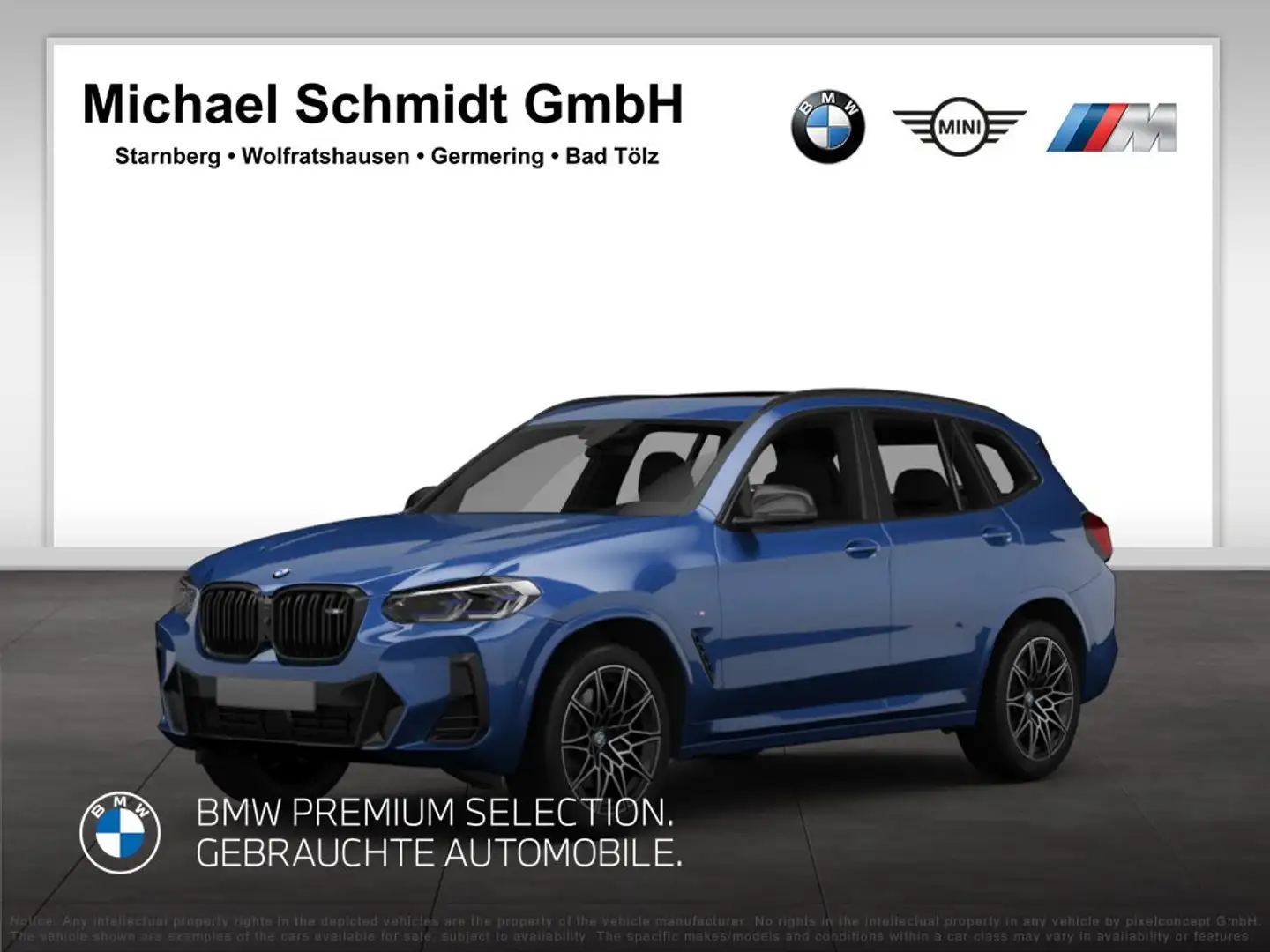 BMW X3 M 40d Head-Up HiFi DAB WLAN Pano.Dach AHK Shz Blau - 1