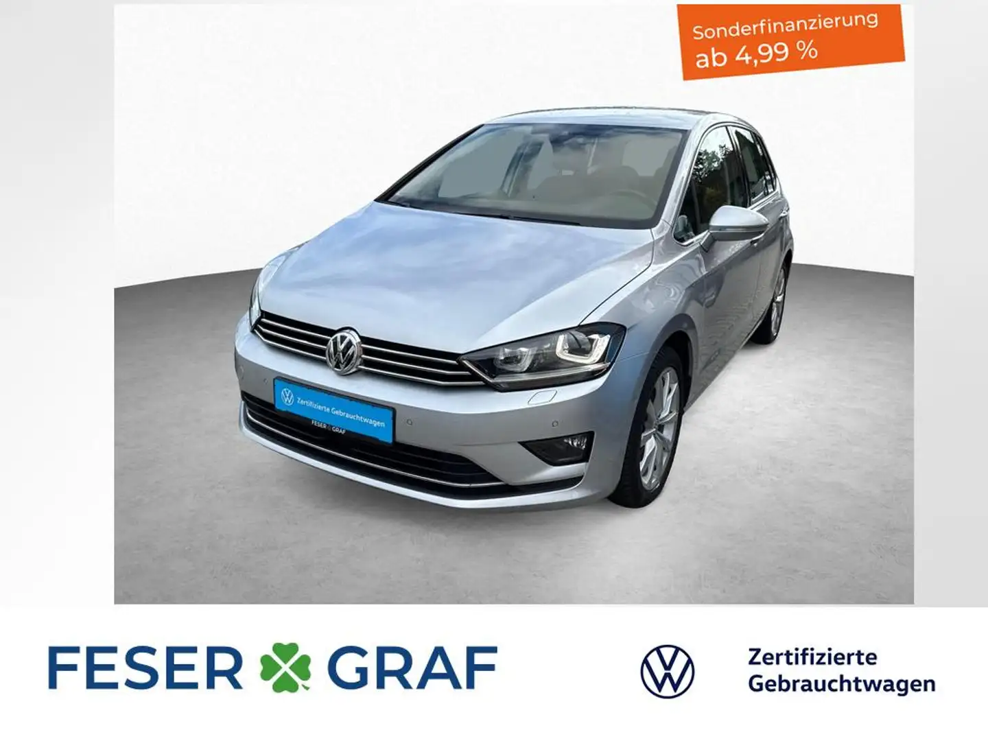 Volkswagen Golf Sportsvan HIGHLINE 1.4 TSI 7-DSG XENON NAVI KAMERA ACC PARKL Zilver - 1