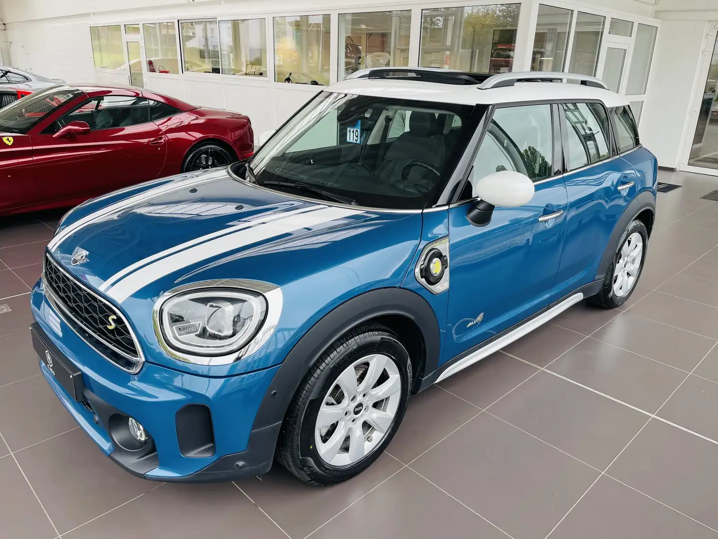 MINI Cooper SE Countryman 1.5A ALL4 *** GARANTIE + TOIT PANO + LED *** Bleu - 2