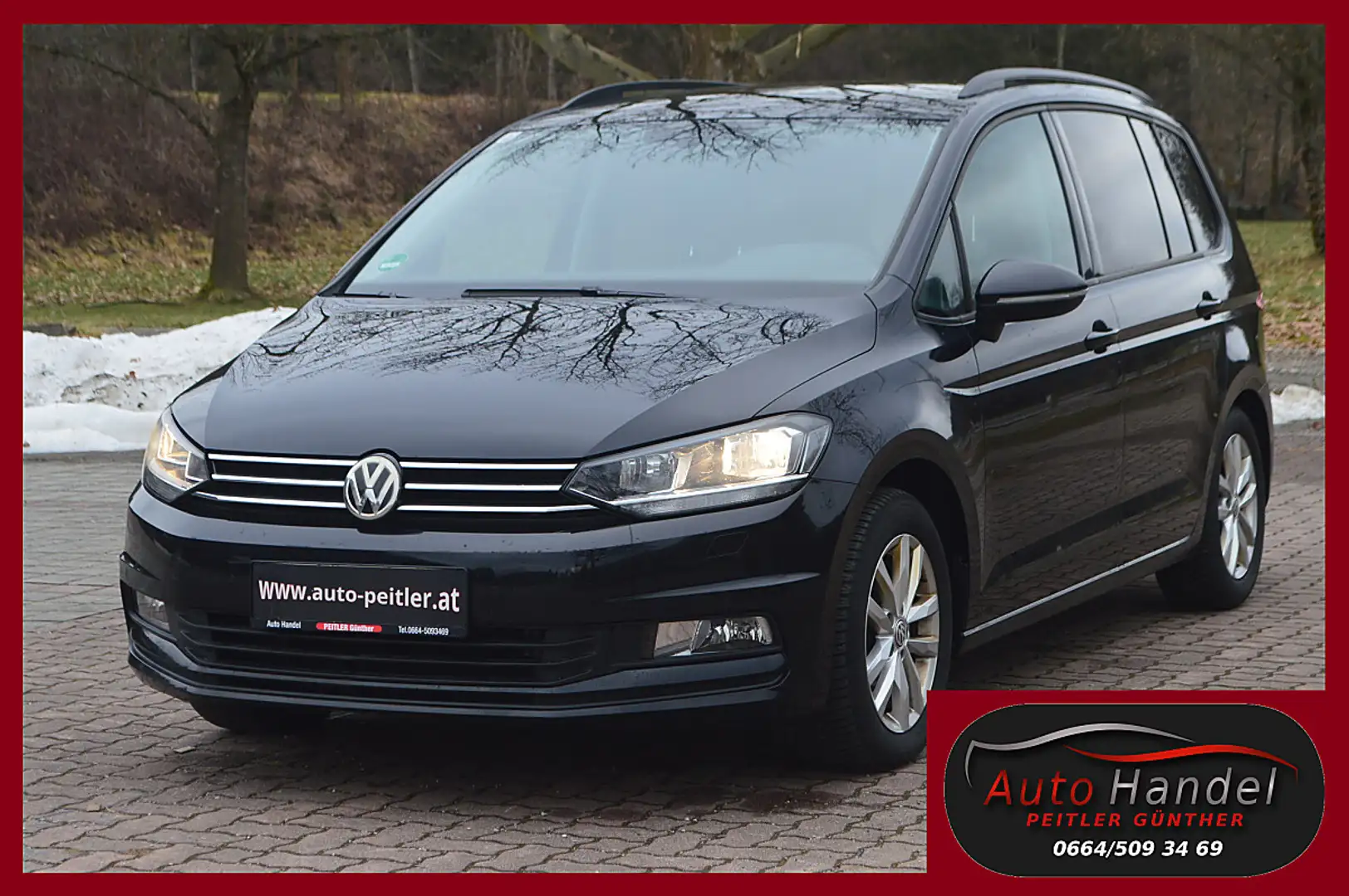 Volkswagen Touran 1,6 +AHK+SHZ+PDC+TEL Schwarz - 1