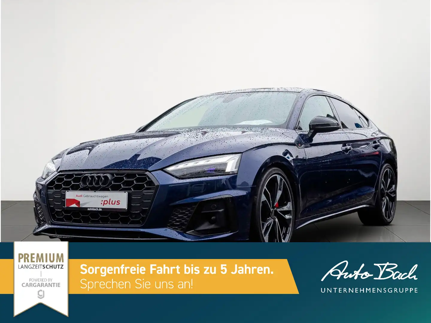 Audi A5 S line competition 40TDI Stronic Pa Bleu - 2