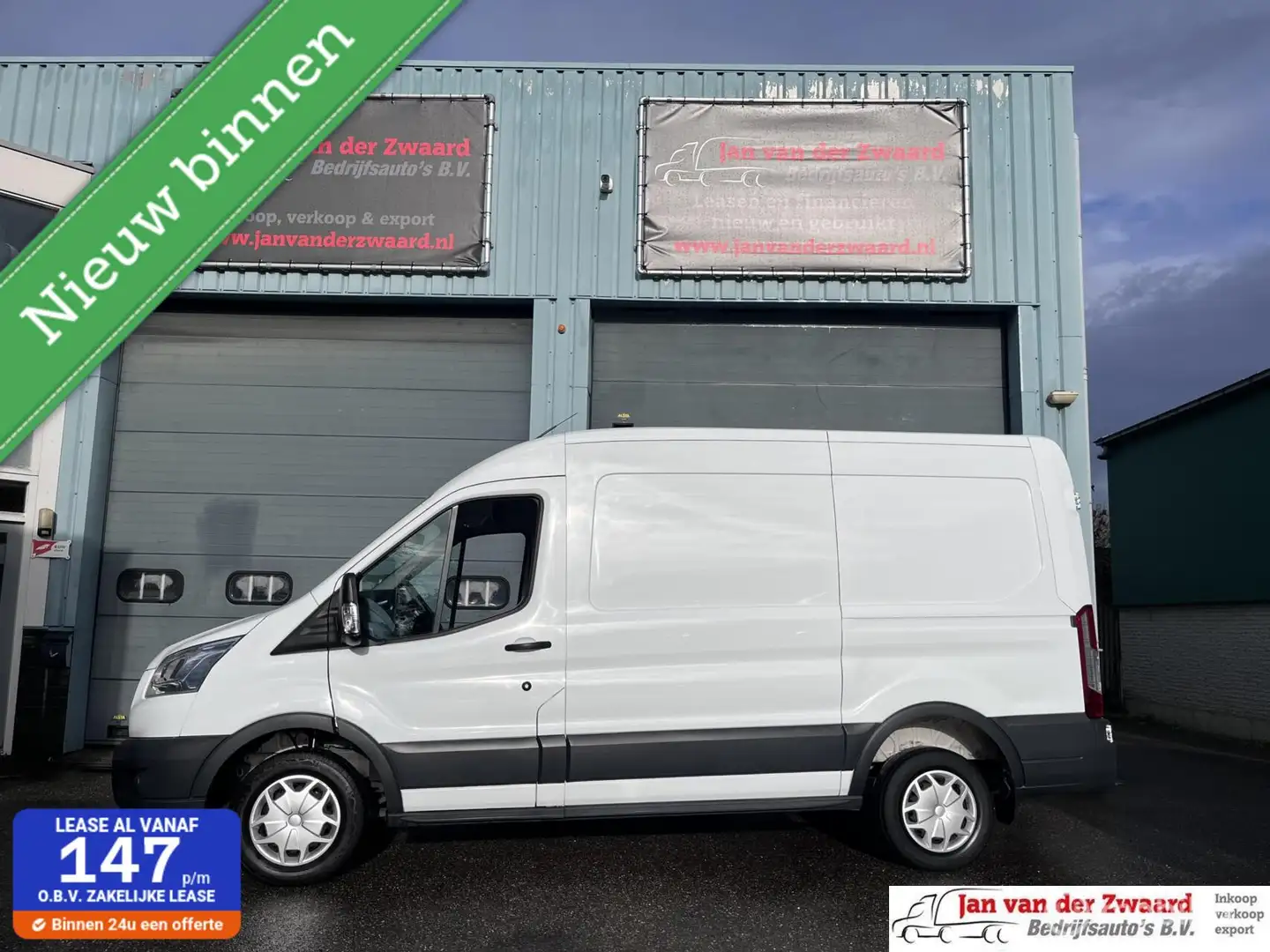 Ford Transit 290 2.0 TDCI L2H2 Ambiente Euro 6 Airco 3 zitplaat Blanc - 1