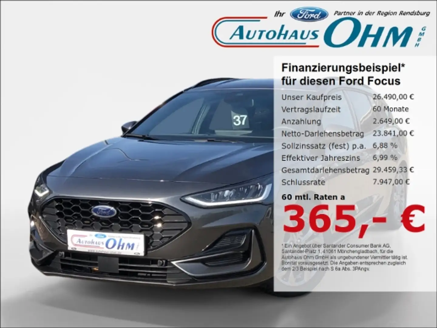 Ford Focus Turnier ST-Line 1.0 EcoBoost MHEV - RFK - ACC - GJ Grau - 1