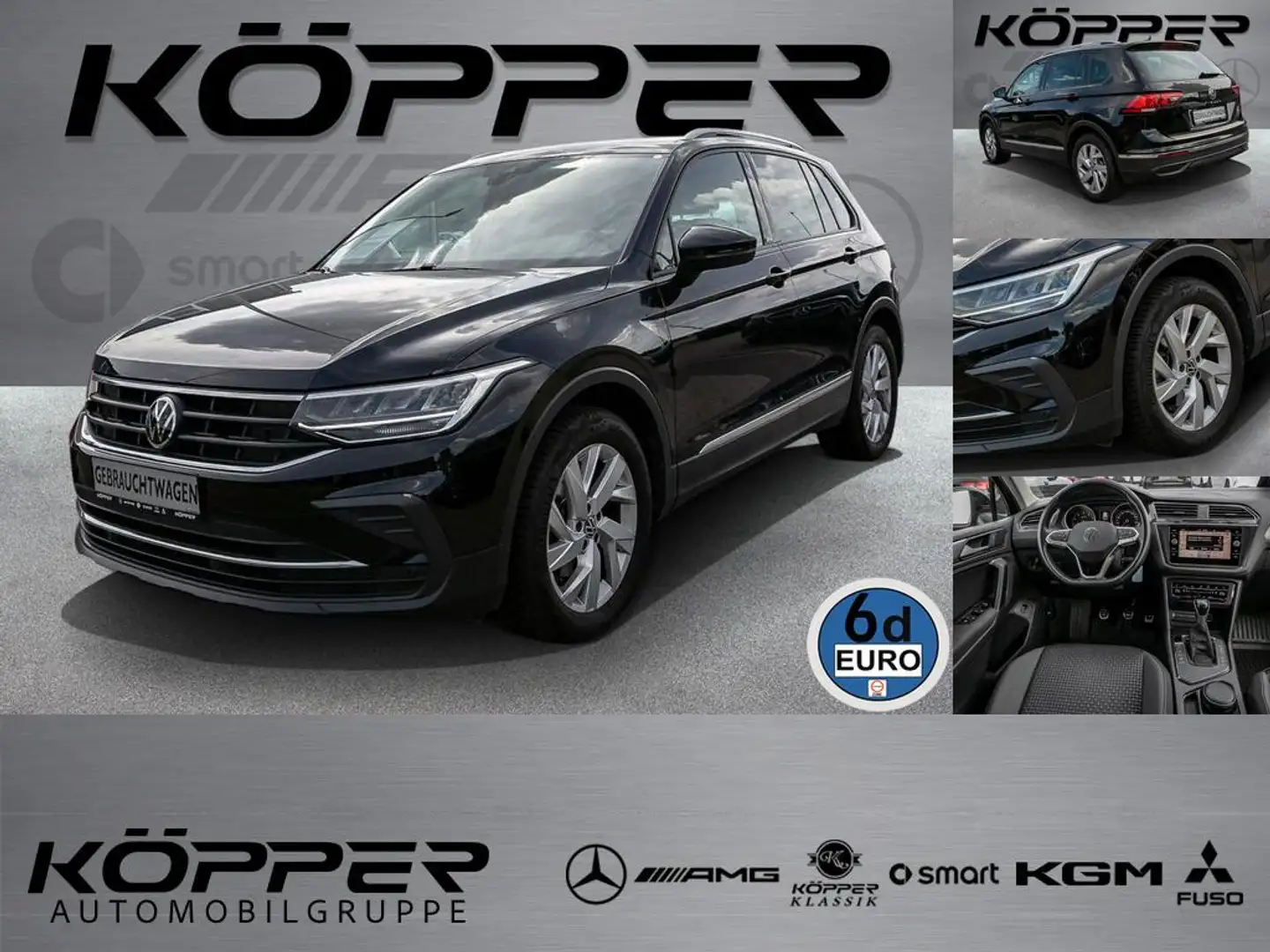 Volkswagen Tiguan 1.5 TSI Active CHROM EDITION Navi Kamera Zwart - 1